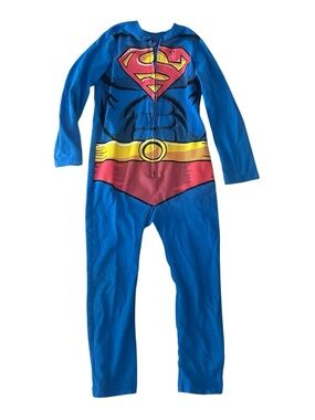 DC Comics Superman Zip-Up Costume One-Piece Pajamas Toddler Size 5T